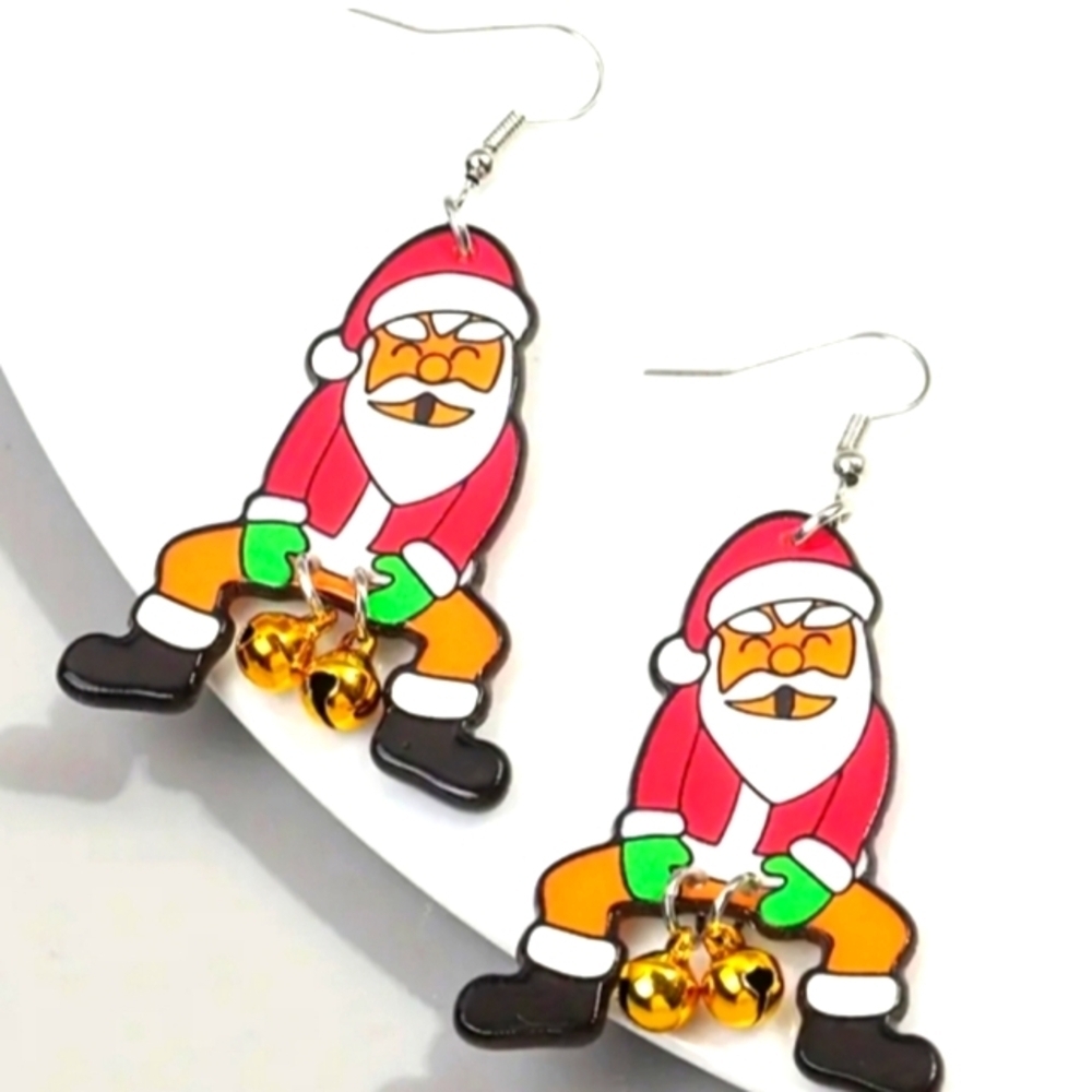 Holiday hand crafted dangle earrings